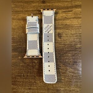 Authentic Spark*l band Damier Azur LV Apple Watch band size 38/40